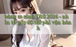 bảng so sánh Dk8 2026   nhìn từ góc độ chi phí vận hành