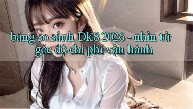 bảng so sánh Dk8 2026   nhìn từ góc độ chi phí vận hành