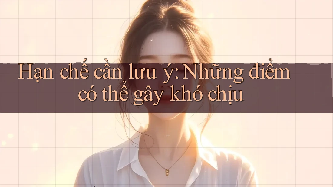 Hạn chế cần lưu ý: Những điểm có thể gây khó chịu Hạn chế cần lưu ý: Những điểm có thể gây khó chịu